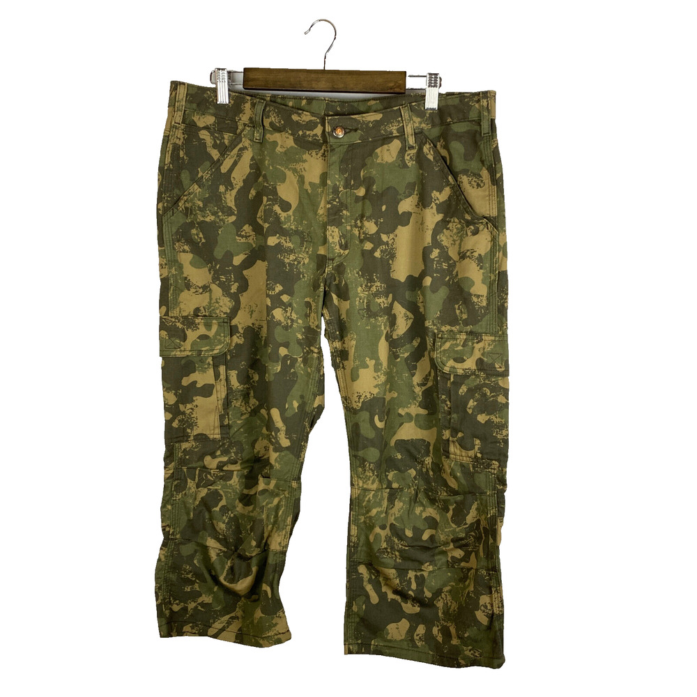Carhartt Green Camouflage Wide Leg Pants